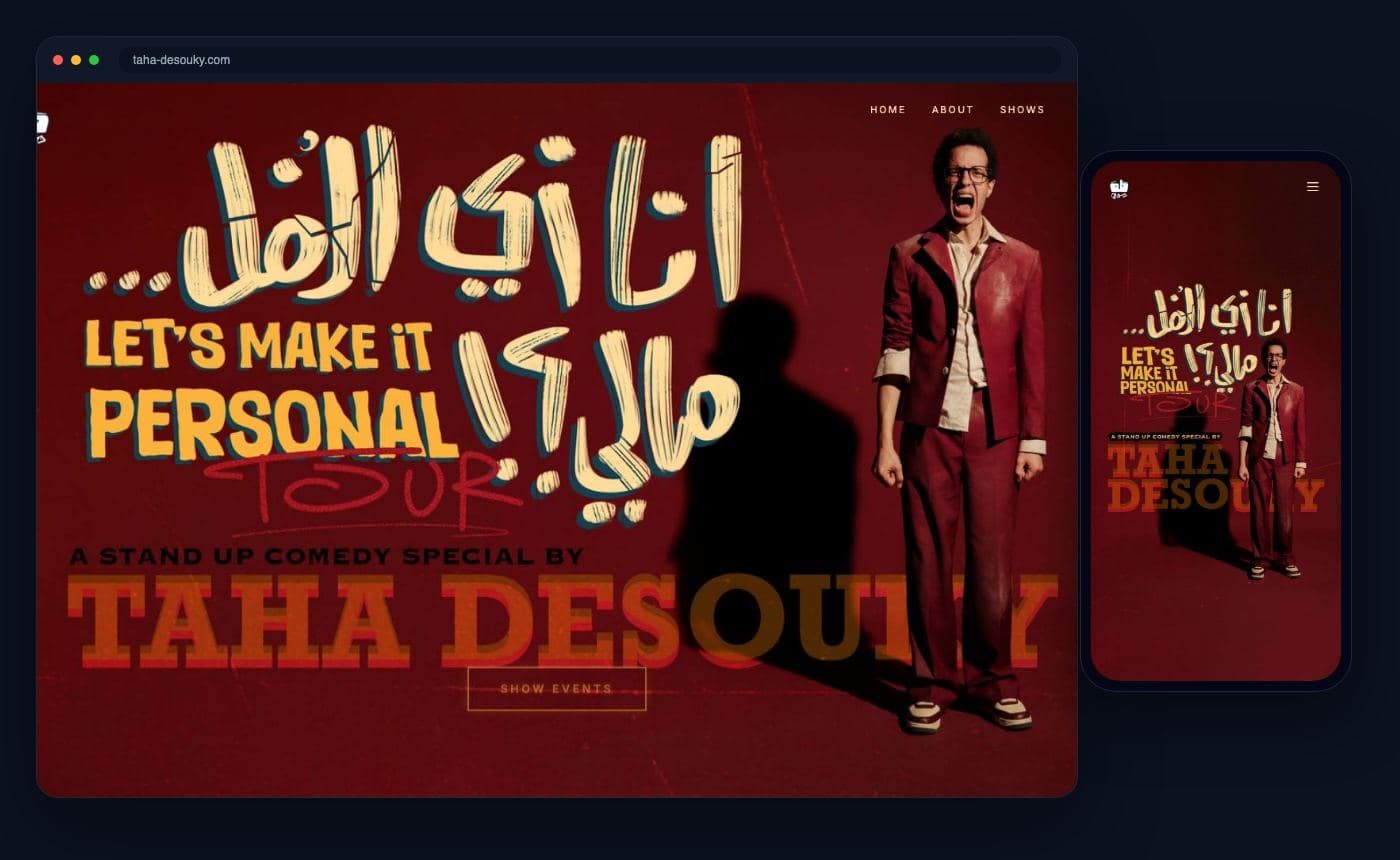 Taha Desouky on desktop and mobile